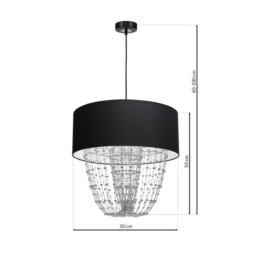 Kattokruunu narulla ALMERIA 1xE27/60W/230V