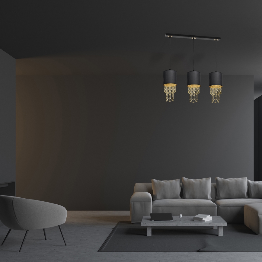 Kattokruunu narulla ALMERIA 3xE27/60W/230V