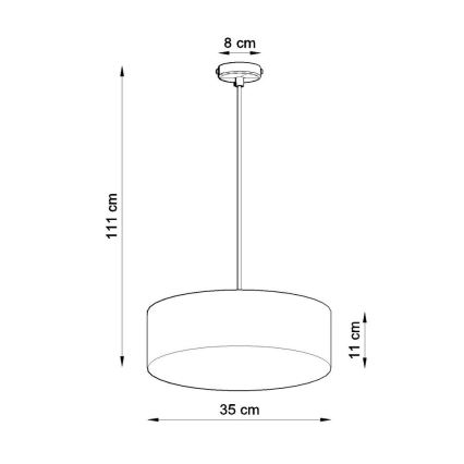 Kattokruunu narulla ARENA 35 2xE27/60W/230V musta