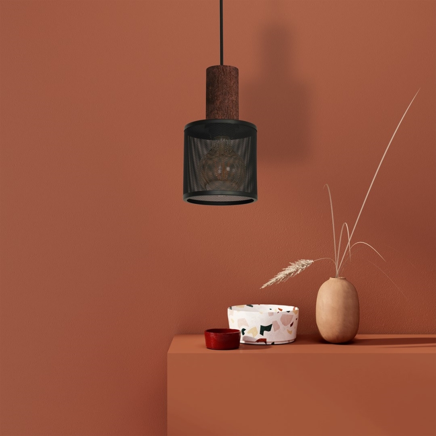 Kattokruunu narulla ARES BLACK 1xE27/60W/230V