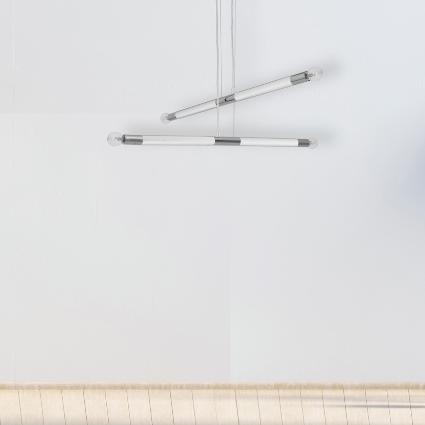 Kattokruunu narulla BASTONE WHITE 4xE14/40W/230V