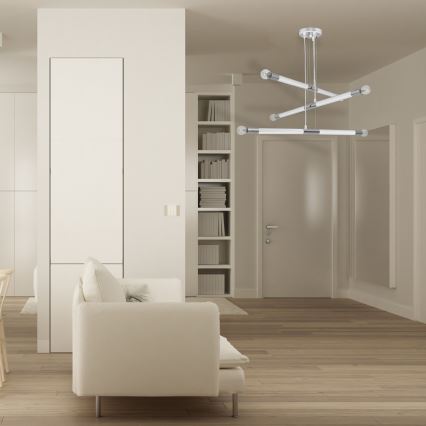 Kattokruunu narulla BASTONE WHITE 6xE14/40W/230V