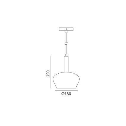 Kattokruunu narulla CASA 1xGU10/25W/230V
