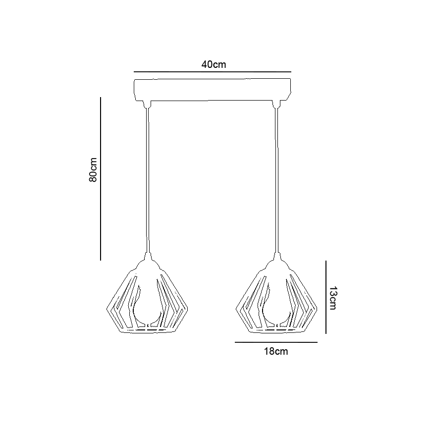Kattokruunu narulla CEED 2xE27/60W/230V