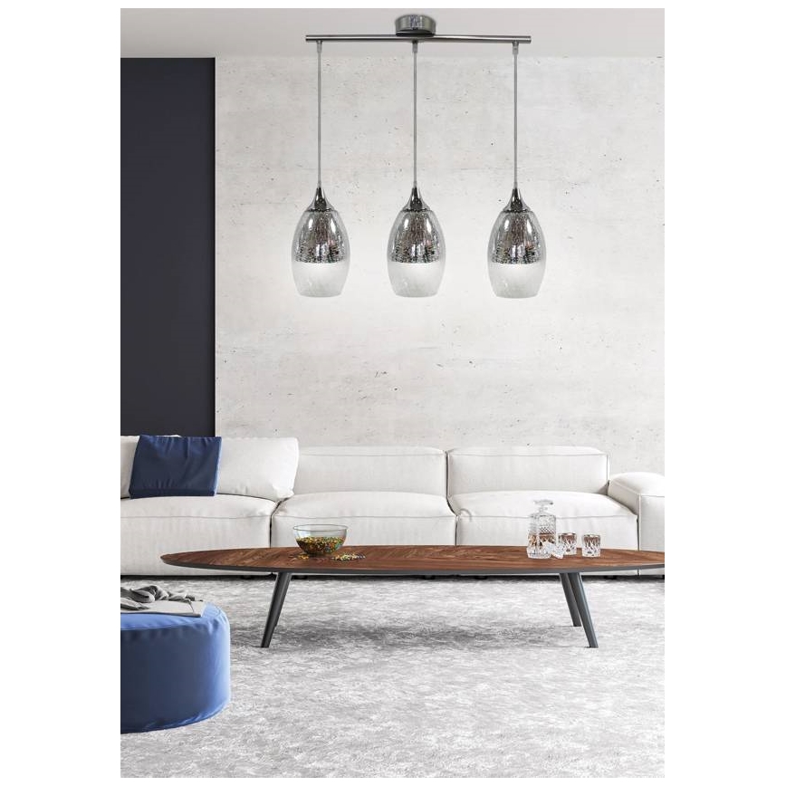 Kattokruunu narulla CELIA 3xE27/60W/230V