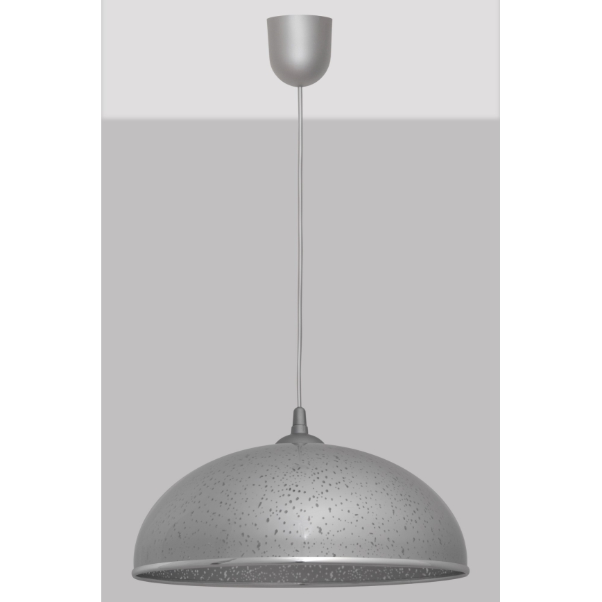 Kattokruunu narulla CIRCLE 1xE27/15W/230V harmaa