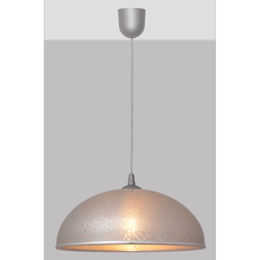 Kattokruunu narulla CIRCLE 1xE27/15W/230V harmaa