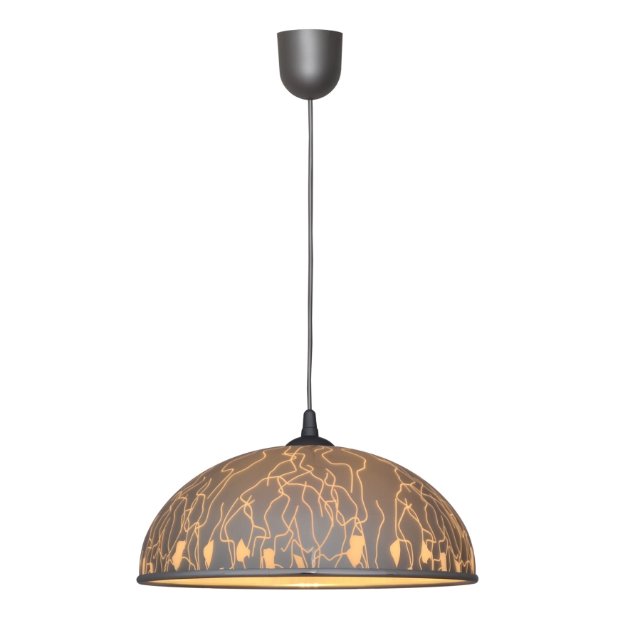 Kattokruunu narulla CIRCLE 1xE27/15W/230V harmaa