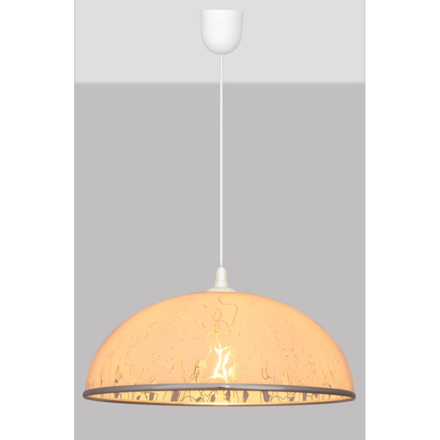 Kattokruunu narulla CIRCLE 1xE27/15W/230V valkoinen