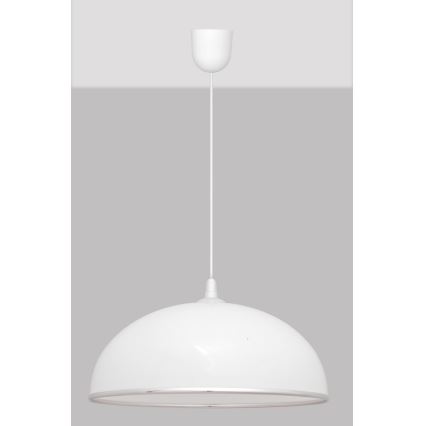 Kattokruunu narulla CIRCLE 1xE27/15W/230V valkoinen