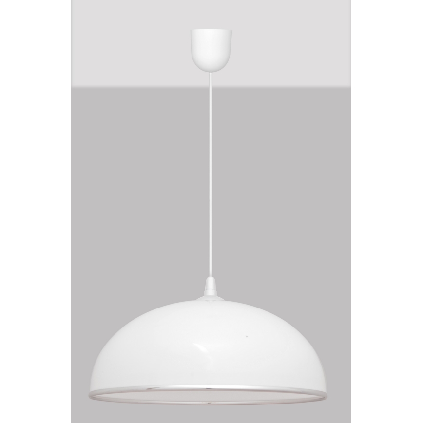 Kattokruunu narulla CIRCLE 1xE27/15W/230V valkoinen