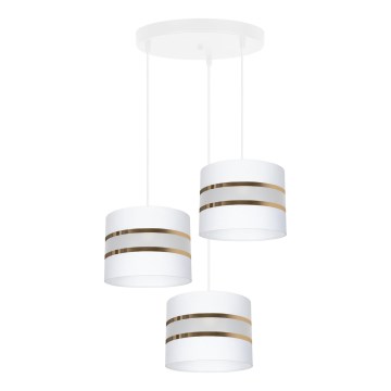 Kattokruunu narulla CORAL 3xE27/60W/230V valkoinen