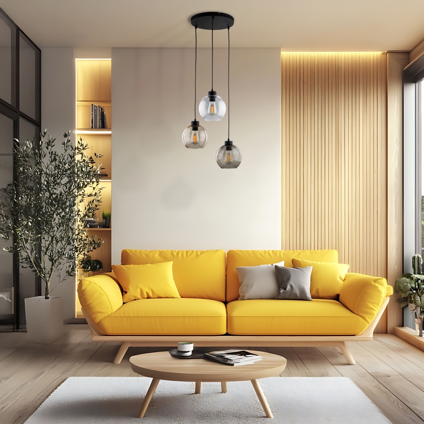 Kattokruunu narulla CUBUS 3xE27/60W/230V