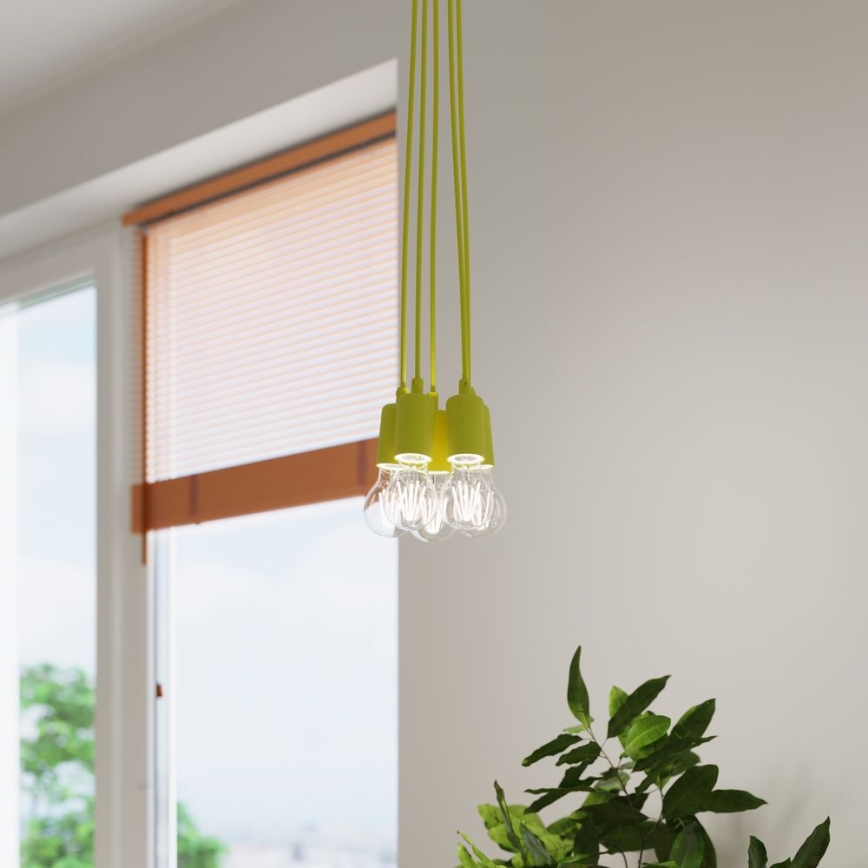 Kattokruunu narulla DIEGO 1xE27/60W/230V keltainen