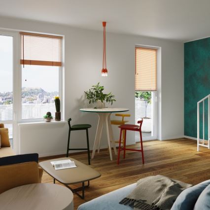 Kattokruunu narulla DIEGO 1xE27/60W/230V oranssi