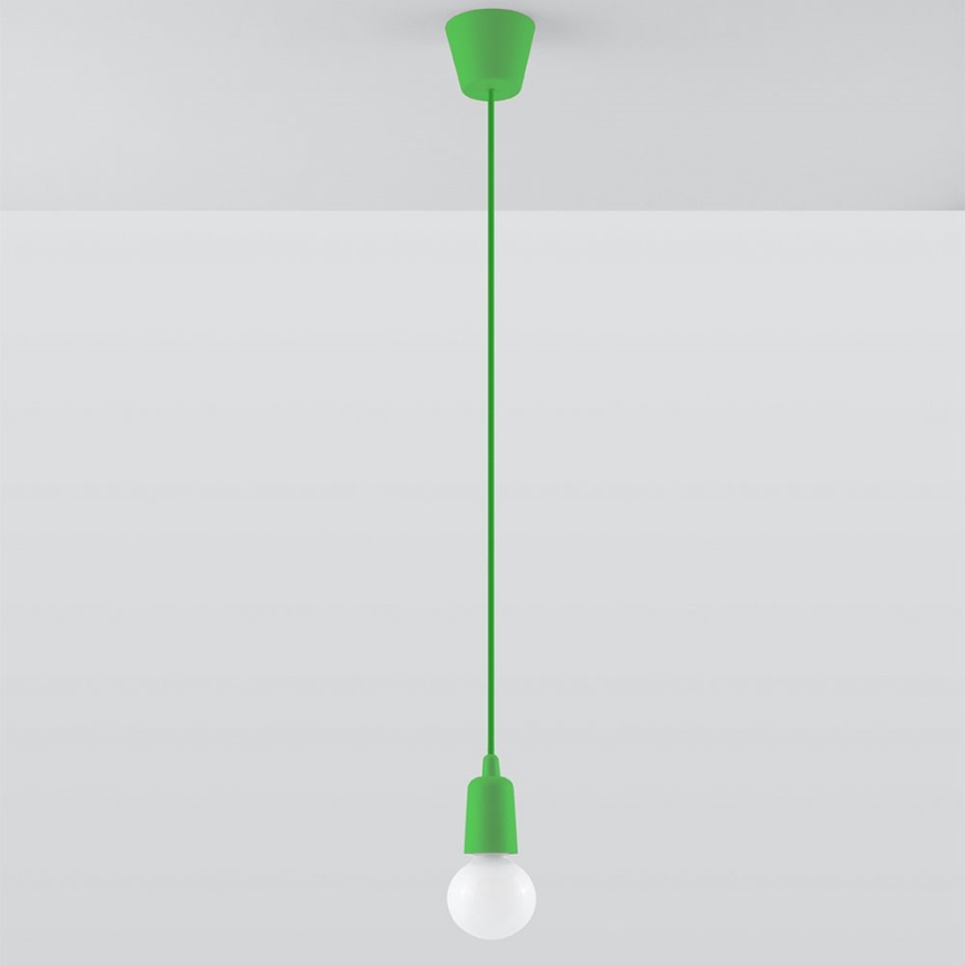 Kattokruunu narulla DIEGO 1xE27/60W/230V vihreä