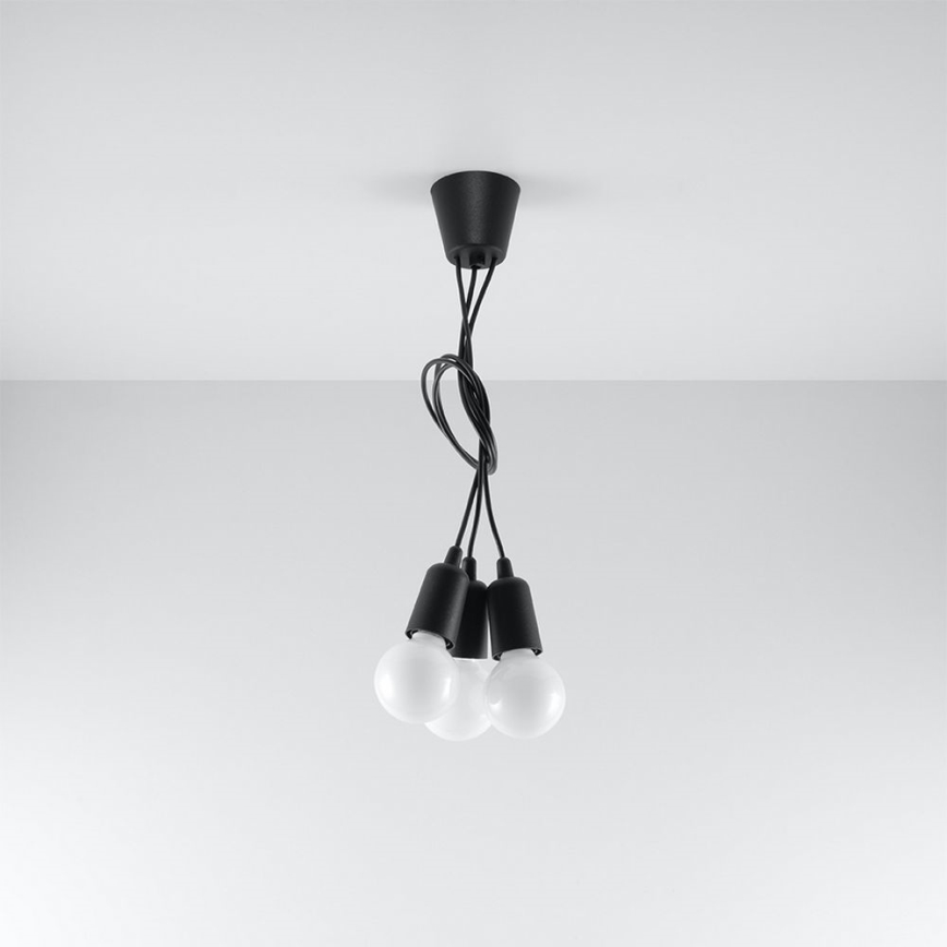 Kattokruunu narulla DIEGO 3xE27/60W/230V