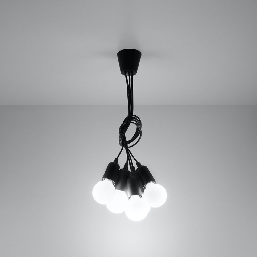 Kattokruunu narulla DIEGO 5xE27/60W/230V