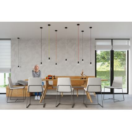 Kattokruunu narulla EDISON 1xE27/60W/230V musta