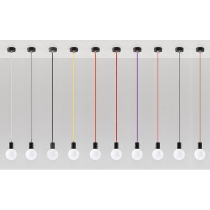 Kattokruunu narulla EDISON 1xE27/60W/230V musta