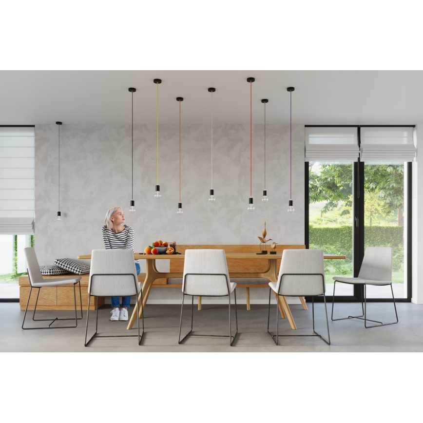 Kattokruunu narulla EDISON 1xE27/60W/230V oranssi