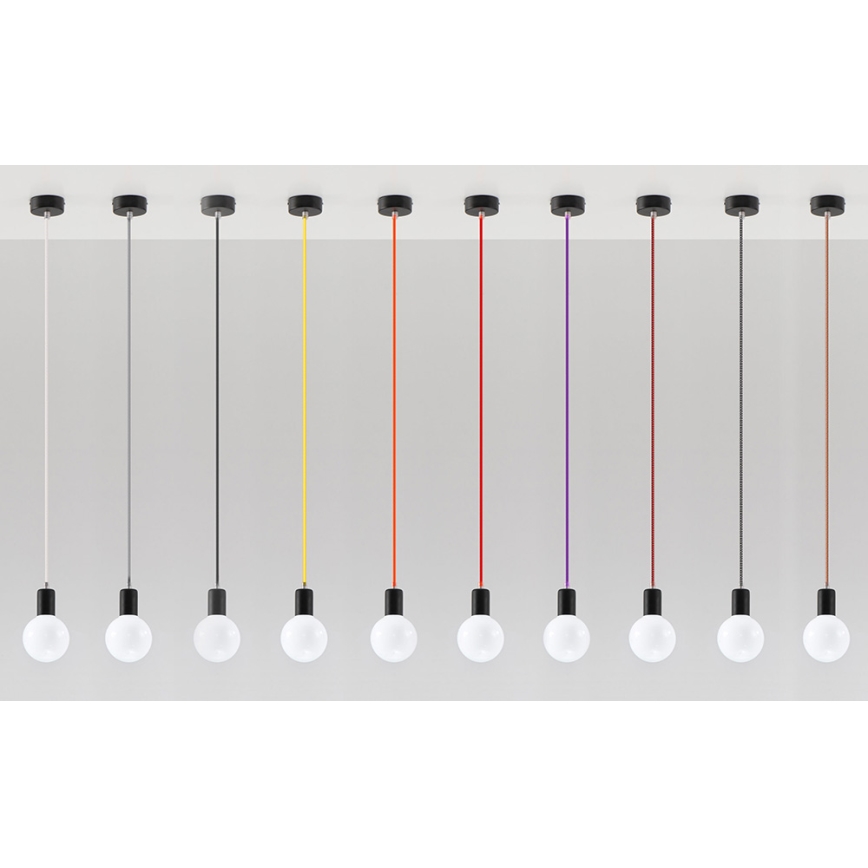 Kattokruunu narulla EDISON 1xE27/60W/230V oranssi