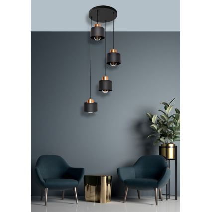 Kattokruunu narulla EDISON 4xE27/15W/230V