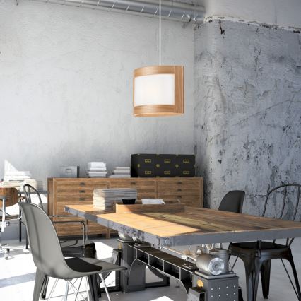 Kattokruunu narulla ELODIE 1xE27/60W/230V tammi