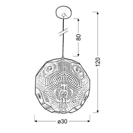 Kattokruunu narulla EUPHORIA 1xE27/40W/230V valkoinen