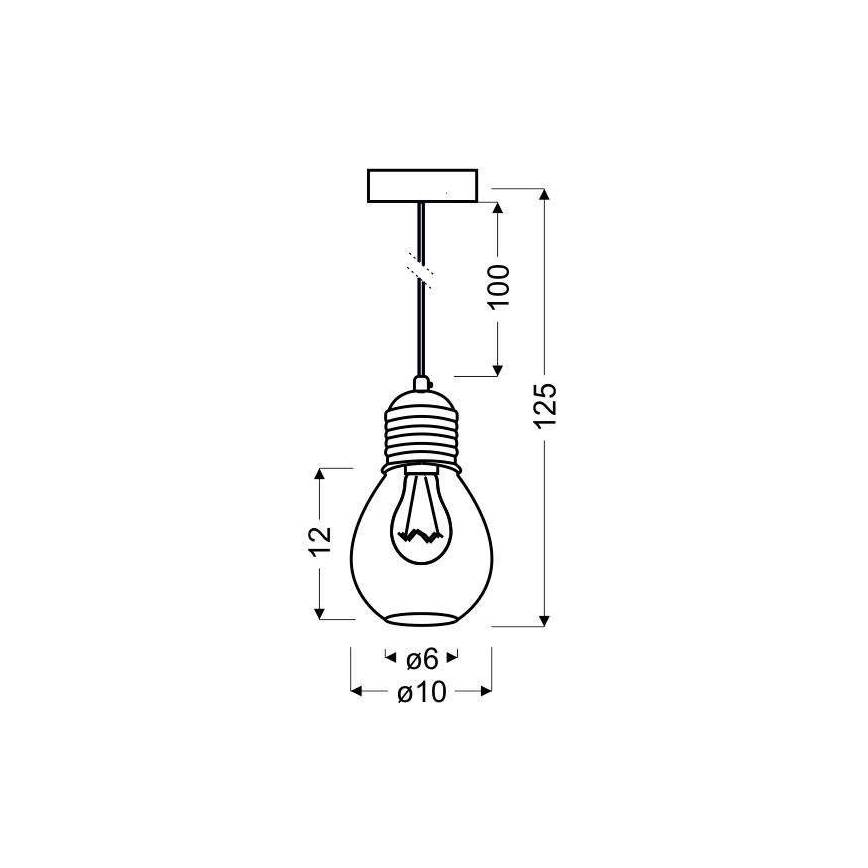Kattokruunu narulla GLIVA 1xE27/60W/230V
