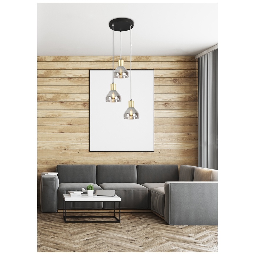 Kattokruunu narulla GREGORY 3xE14/40W/230V