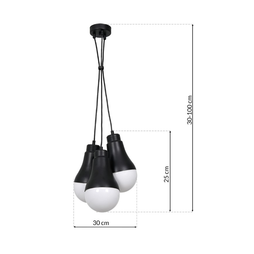 Kattokruunu narulla HELIOS 3xE14/40W/230V