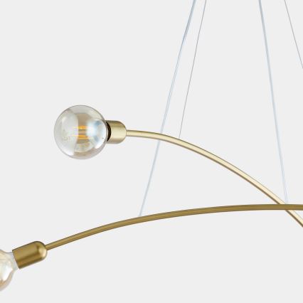 Kattokruunu narulla HELIX 4xE27/60W/230V kultainen