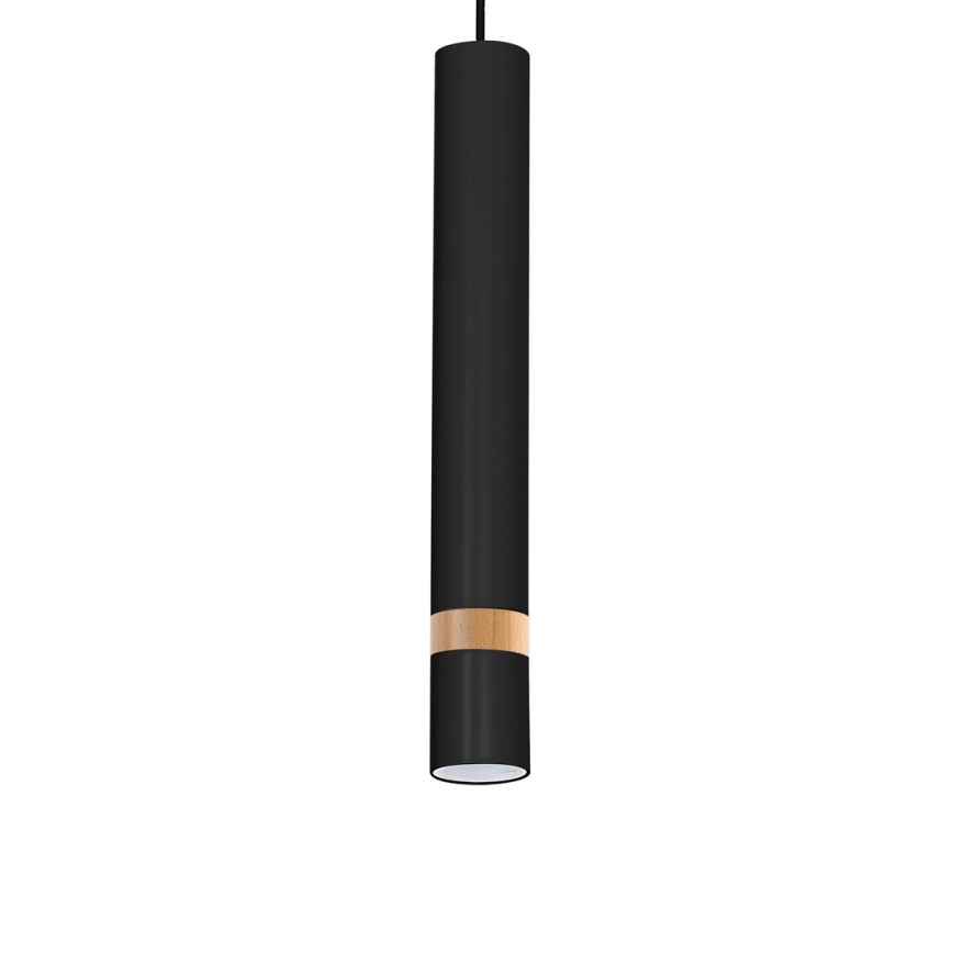 Kattokruunu narulla JOKER BLACK WOOD 1xGU10/8W/230V