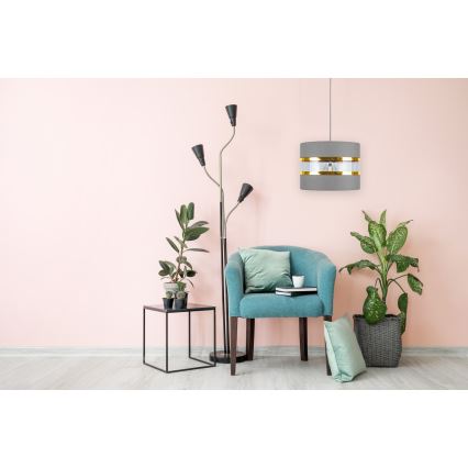 Kattokruunu narulla LIND 1xE27/60W/230V harmaa