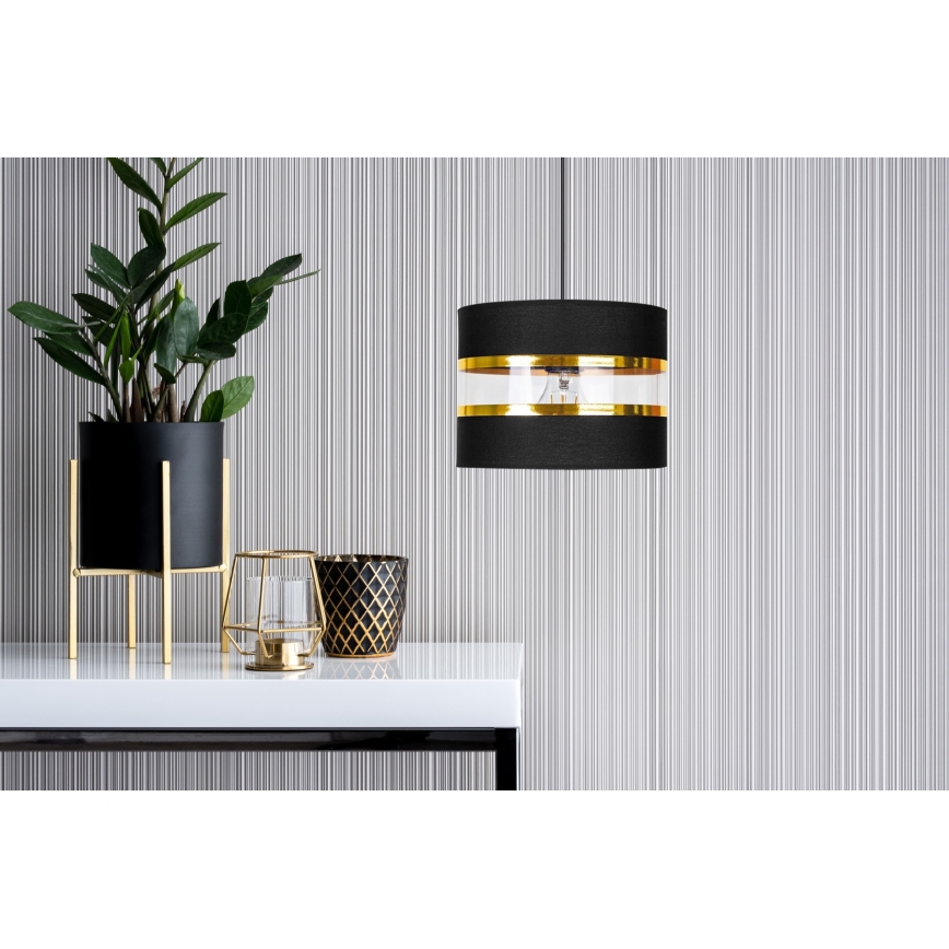 Kattokruunu narulla LIND 1xE27/60W/230V musta