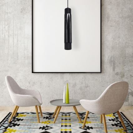 Kattokruunu narulla MARBLE 1xGU10/8W/230V musta