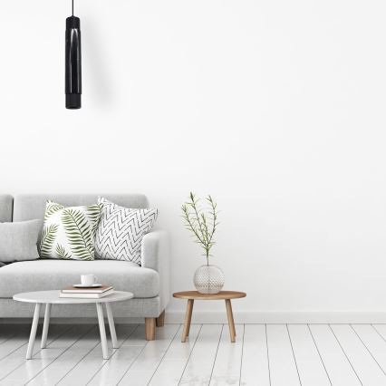 Kattokruunu narulla MARBLE 1xGU10/8W/230V musta