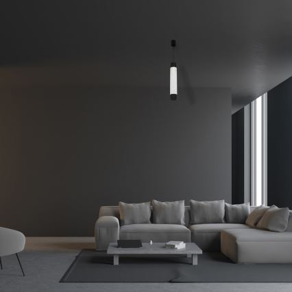 Kattokruunu narulla MARBLE WHITE/BLACK 1xGU10/8W/230V