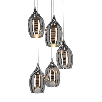 Kattokruunu narulla MARINA 5xE27/60W/230V