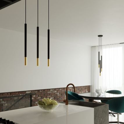 Kattokruunu narulla MOSAIC 3xG9/12W/230V musta/kultainen