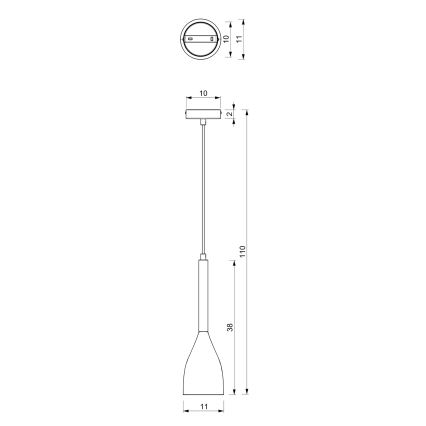 Kattokruunu narulla MUZA 1xE27/60W/230V