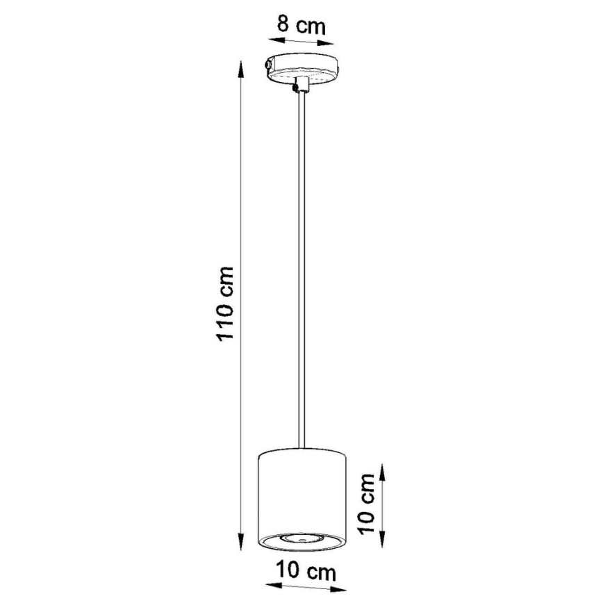 Kattokruunu narulla ORBIS 1 1xGU10/40W/230V musta