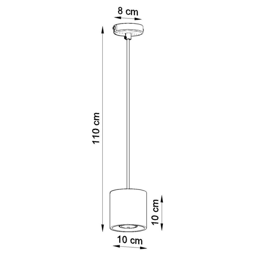 Kattokruunu narulla ORBIS 1 1xGU10/40W/230V valkoinen