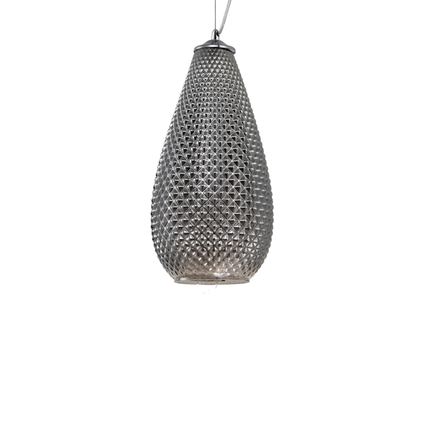 Kattokruunu narulla PETRA 1xE27/60W/230V harmaa