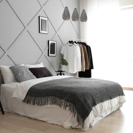 Kattokruunu narulla PETRA 3xE27/60W/230V harmaa