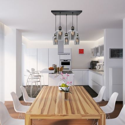 Kattokruunu narulla RICHMOND 5xE27/60W/230V