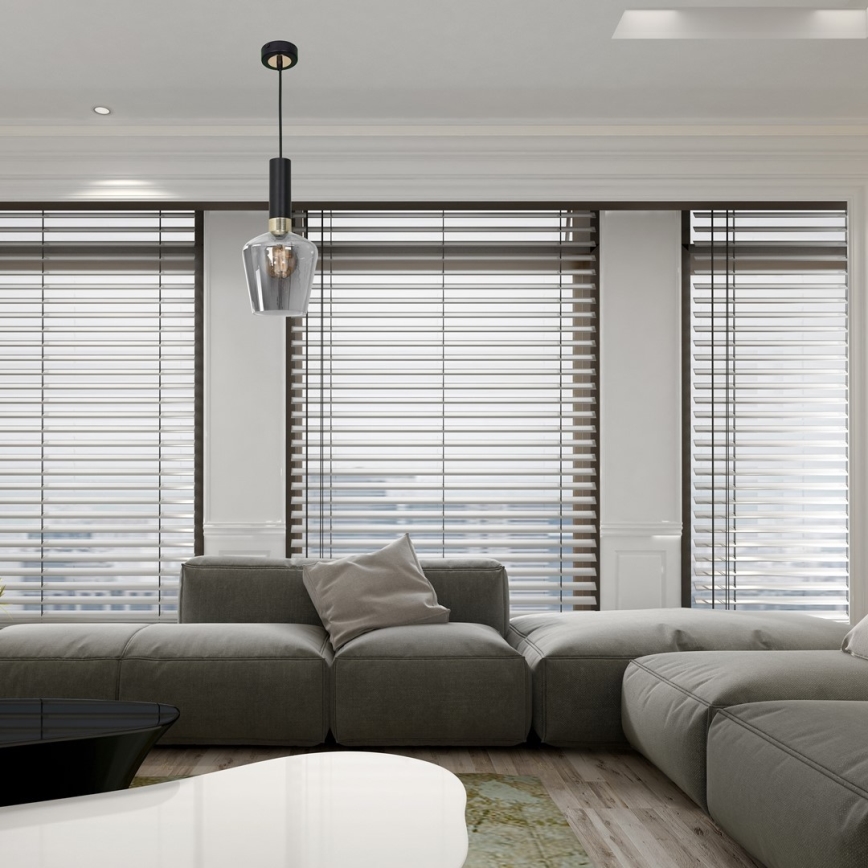 Kattokruunu narulla ROMA BLACK 1xE27/60W/230V