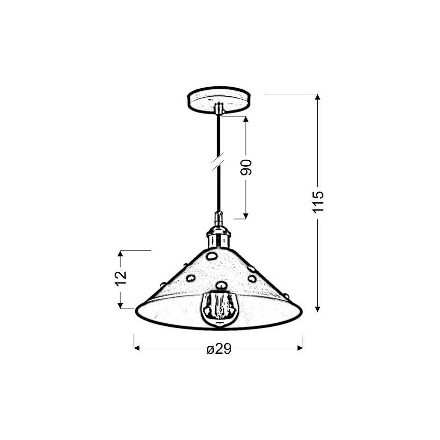 Kattokruunu narulla SCRIMI 1xE27/60W/230V