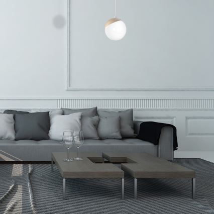 Kattokruunu narulla SFERA WOOD 1xE14/40W/230V